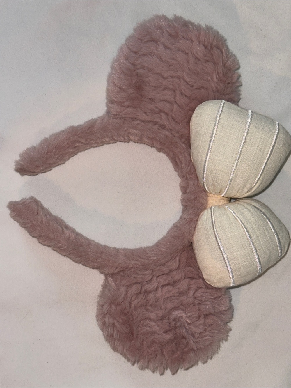 Plush MUPPETS Ear Headband with Bow - Dusty Rose